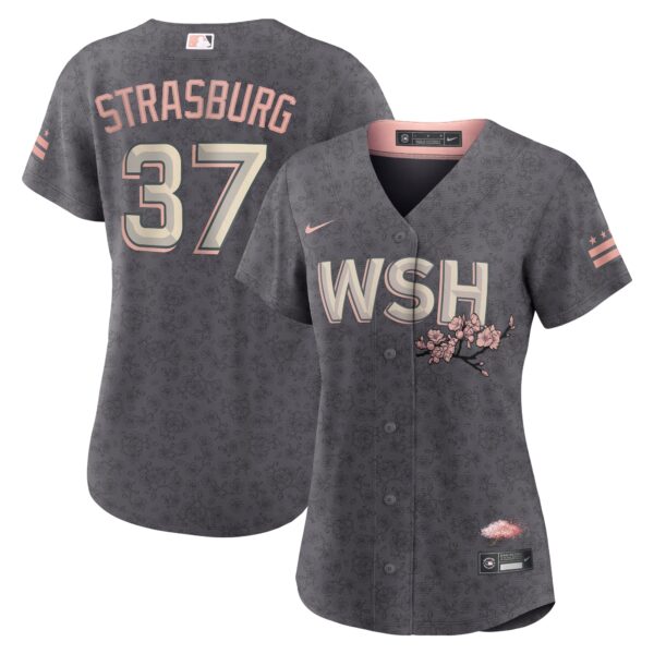Stephen Strasburg Washington Nationals  Women's City Connect Replica Player Jersey - Gray