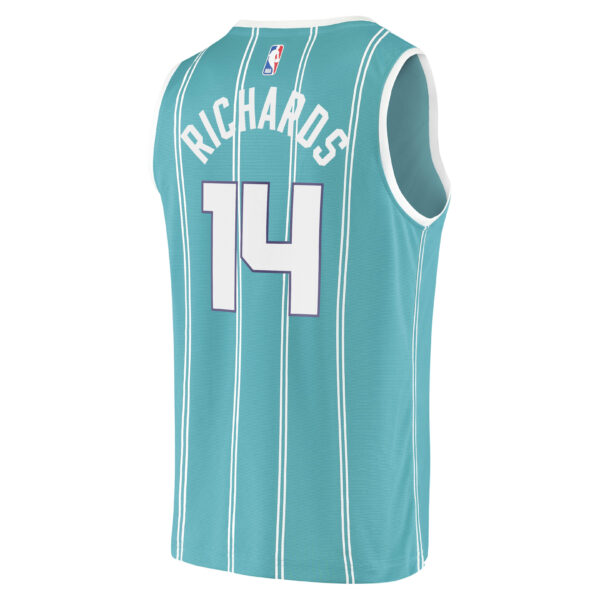 Nick Richards Charlotte Hornets Fanatics Youth 2020/21 Fast Break Replica Jersey - Icon Edition - Teal