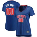 Detroit Pistons Fanatics Women's Fast Break Custom Jersey Royal - Icon Edition