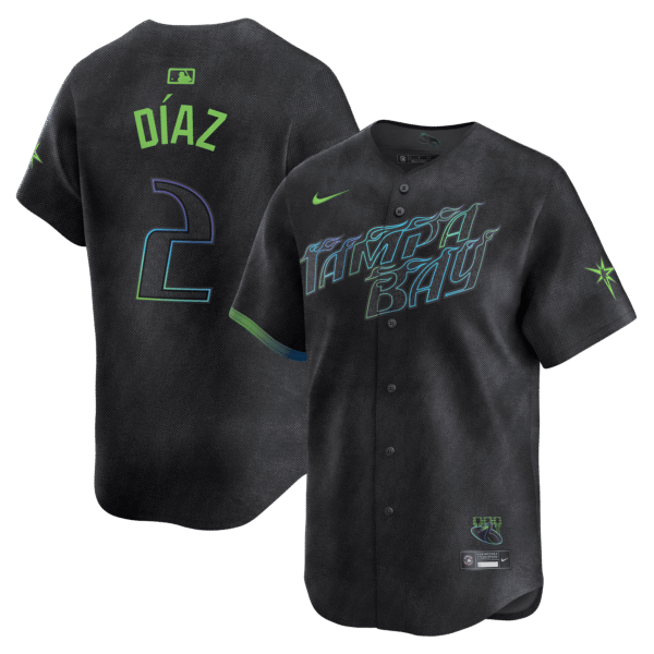 Yandy Diaz 2 Tampa Bay Rays 2024 City Connect Limited Men Jersey - Charcoal