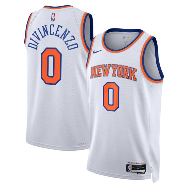 Donte DiVincenzo 0 New York Knicks Unisex Swingman Jersey - Association Edition - White