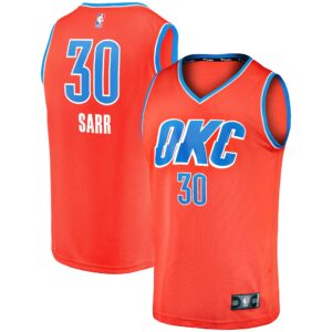 Olivier Sarr Oklahoma City Thunder Fanatics Youth Fast Break Replica Player Jersey - Statement Edition - Orange
