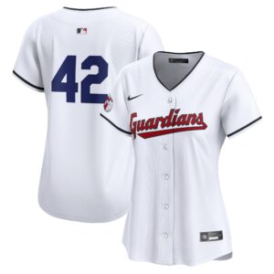 Cleveland Guardians  Women's 2024 Jackie Robinson Day Home Limited Jerseyu00c2u00a0u00e2u20acu201c White