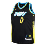 Tyrese Haliburton 0 Indiana Pacers 2023/24 City Edition Swingman YOUTH Jersey - Black