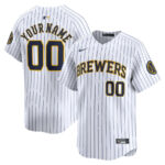 Milwaukee Brewers Alternate Limited Custom Men Jersey - White