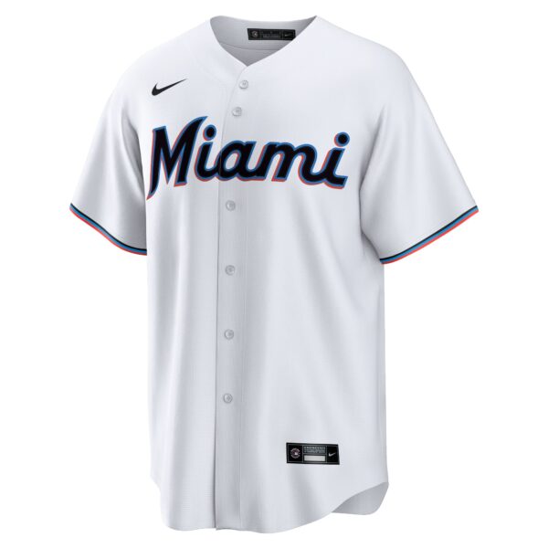 Miami Marlins  Home Blank Replica Jersey - White