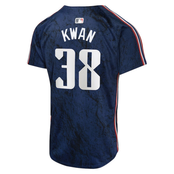 Steven Kwan 38 Cleveland Guardians 2024 City Connect Limited YOUTH Jersey - Navy
