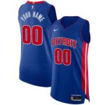 Detroit Pistons  Authentic Custom Jersey Blue - Icon Edition