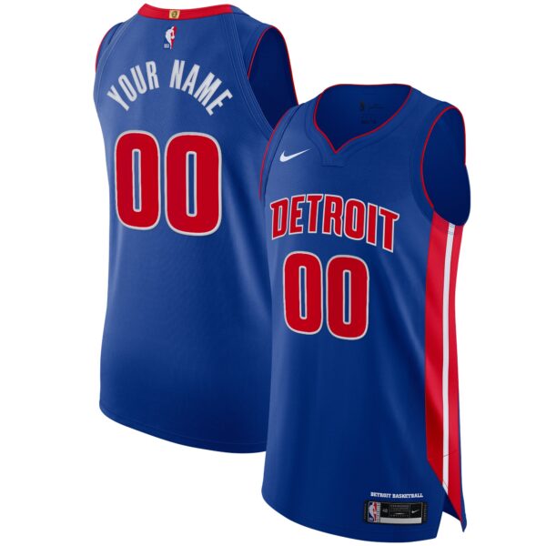 Detroit Pistons  Authentic Custom Jersey Blue - Icon Edition