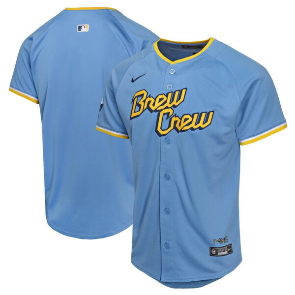 Milwaukee Brewers City Connect Limited YOUTH Jersey - Powder Blue