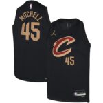 Donovan Mitchell Cleveland Cavaliers Jordan Brand Youth Swingman Jersey - Statement - Black