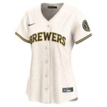 Milwaukee Brewers  Women's 2024 Jackie Robinson Day Home Limited Jerseyu00c2u00a0u00e2u20acu201c Cream
