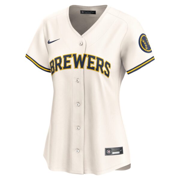 Milwaukee Brewers  Women's 2024 Jackie Robinson Day Home Limited Jerseyu00c2u00a0u00e2u20acu201c Cream