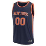 New York Knicks Fanatics Youth Fast Break Replica Custom Jersey - Statement Edition - Navy