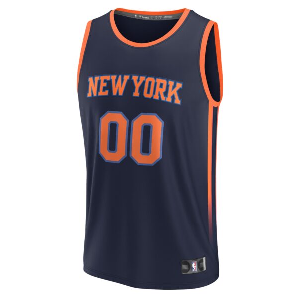 New York Knicks Fanatics Youth Fast Break Replica Custom Jersey - Statement Edition - Navy