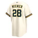 Joey Wiemer Milwaukee Brewers  Home Replica Player Jersey - Cream