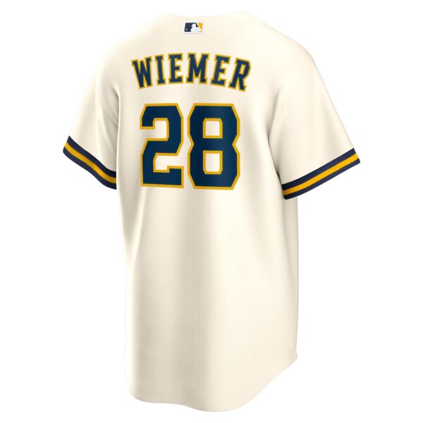 Joey Wiemer Milwaukee Brewers  Home Replica Player Jersey - Cream