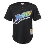 Wade Boggs Tampa Bay Rays Mitchell & Ness Youth Cooperstown Collectionu00c2u00a0Mesh Batting Practice Jersey - Black