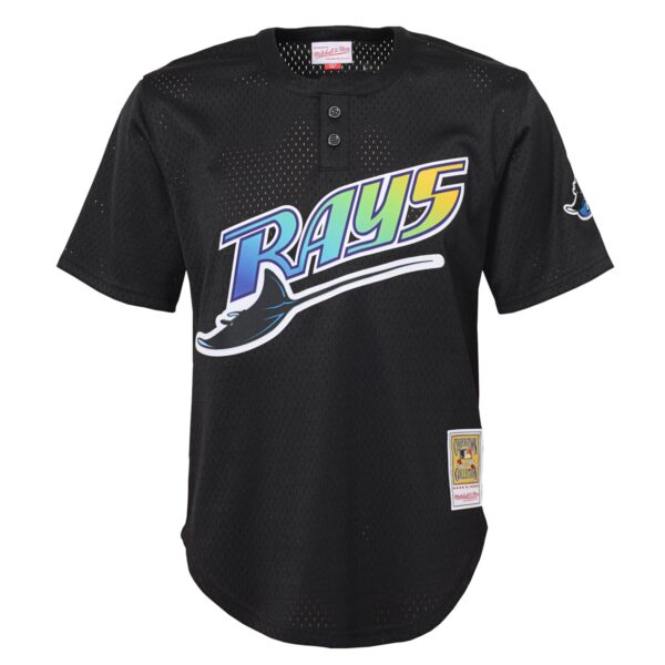 Wade Boggs Tampa Bay Rays Mitchell & Ness Youth Cooperstown Collectionu00c2u00a0Mesh Batting Practice Jersey - Black