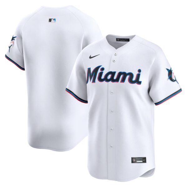 Miami Marlins  Youth Home Limited Jersey - White