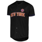 New York Knicks Fanatics Pop Baseball Jersey - Black