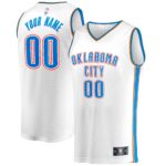 Oklahoma City Thunder Fanatics Fast Break Custom Replica Jersey - White - Association Edition