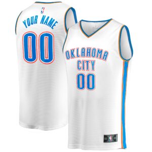 Oklahoma City Thunder Fanatics Fast Break Custom Replica Jersey - White - Association Edition