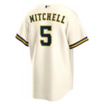 Garrett Mitchell Milwaukee Brewers  Replica Player Jersey - Cream