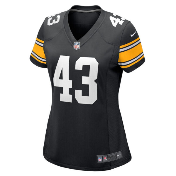 Troy Polamalu 43 Pittsburgh Steelers Women Retired Jersey - Black