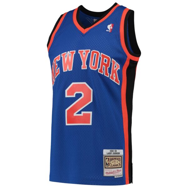 Larry Johnson New York Knicks Mitchell & Ness 1998/99 Hardwood Classics Swingman Jersey - Blue