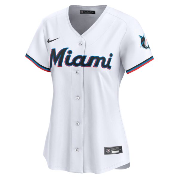 Miami Marlins  Women's #1 Mom Home Limited Jersey - White
