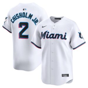 Jazz Chisholm Jr. Miami Marlins  Youth Home Limited Player Jersey - White