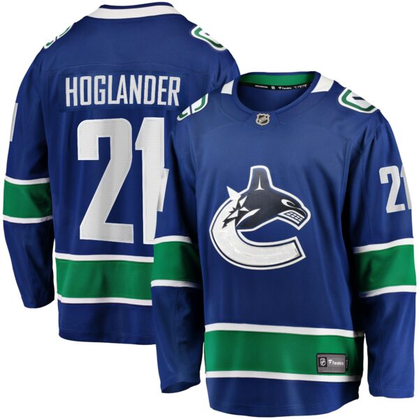 Nils Hoglander Vancouver Canucks Fanatics Home Premier Breakaway Player Jersey - Blue