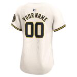 Milwaukee Brewers  Women's Home Limited Custom Jersey - Cream