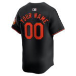 Baltimore Orioles Alternate Limited Custom Men Jersey - Black