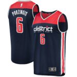 Kristaps Porzingis Washington Wizards Fanatics Youth Fast Break Player Jersey Navy - Statement Edition