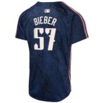 Shane Bieber Cleveland Guardians  Youth 2024 City Connect Limited Jersey - Navy