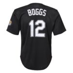 Wade Boggs Tampa Bay Rays Mitchell & Ness Youth Cooperstown Collectionu00c2u00a0Mesh Batting Practice Jersey - Black