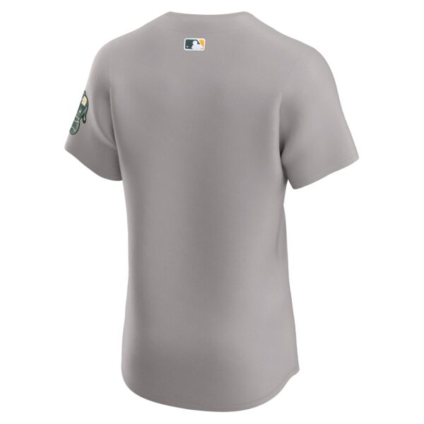 Oakland Athletics  Road Vapor Premier Elite Patch Jersey - Gray