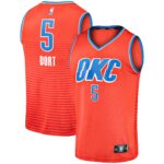 Luguentz Dort Oklahoma City Thunder Fanatics Fast Break Replica Player Jersey - Statement Edition - Orange