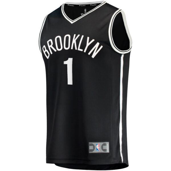 Mikal Bridges Brooklyn Nets Fanatics Big & Tall Fast Break Player Jersey - Black - Icon Edition