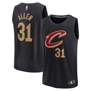 Jarrett Allen Cleveland Cavaliers Fanatics Youth Fast Break Player Jersey - Black - Statement Edition