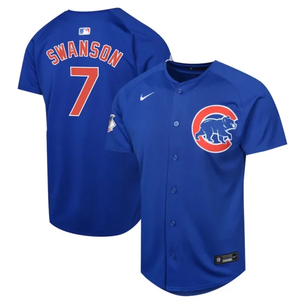 Dansby Swanson 7 Chicago Cubs Alternate Limited YOUTH Jersey - Royal