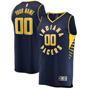 Indiana Pacers Fanatics Youth Fast Break Custom Replica Jersey Navy - Icon Edition