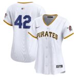 Pittsburgh Pirates  Women's 2024 Jackie Robinson Day Home Limited Jerseyu00c2u00a0u00e2u20acu201c White