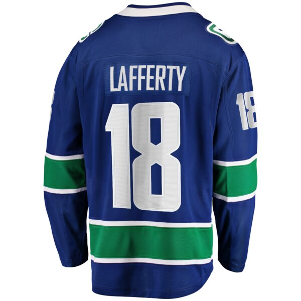 Sam Lafferty Vancouver Canucks Fanatics Home Premier Breakaway Player Jersey - Blue
