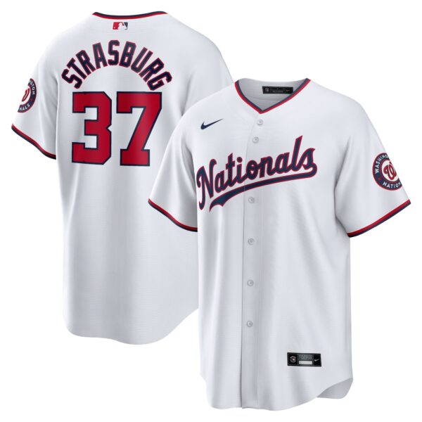 Stephen Strasburg Washington Nationals  Home Replica Jersey  - White