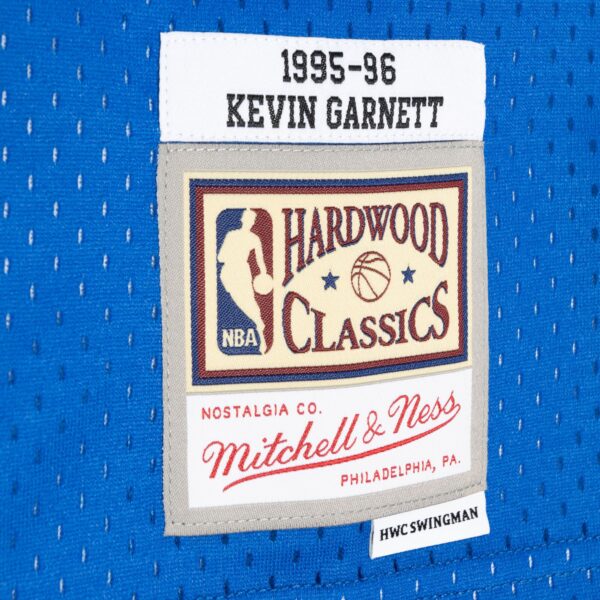 Kevin Garnett Minnesota Timberwolves Mitchell & Ness Hardwood Classics 1995/96 Split Swingman Jersey - Black/Blue