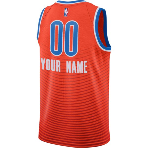 Oklahoma City Thunder Jordan Brand Swingman Custom Jersey - Statement Edition - Orange