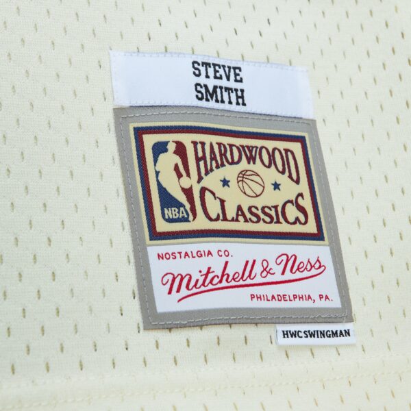 Steve Smith Atlanta Hawks Mitchell & Ness Chainstitch Swingman Jersey - Cream